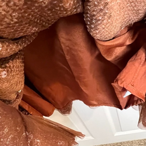 NWT Free People Tribeca Holiday Sequins Bronze Cocktail Glam Dress Size 6 - Picture 5 of 11